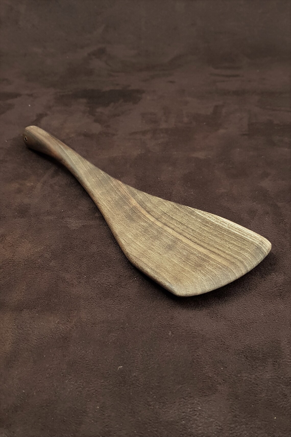 Large Wooden Offset Spatula for Turning and Serving in Curly Etsy