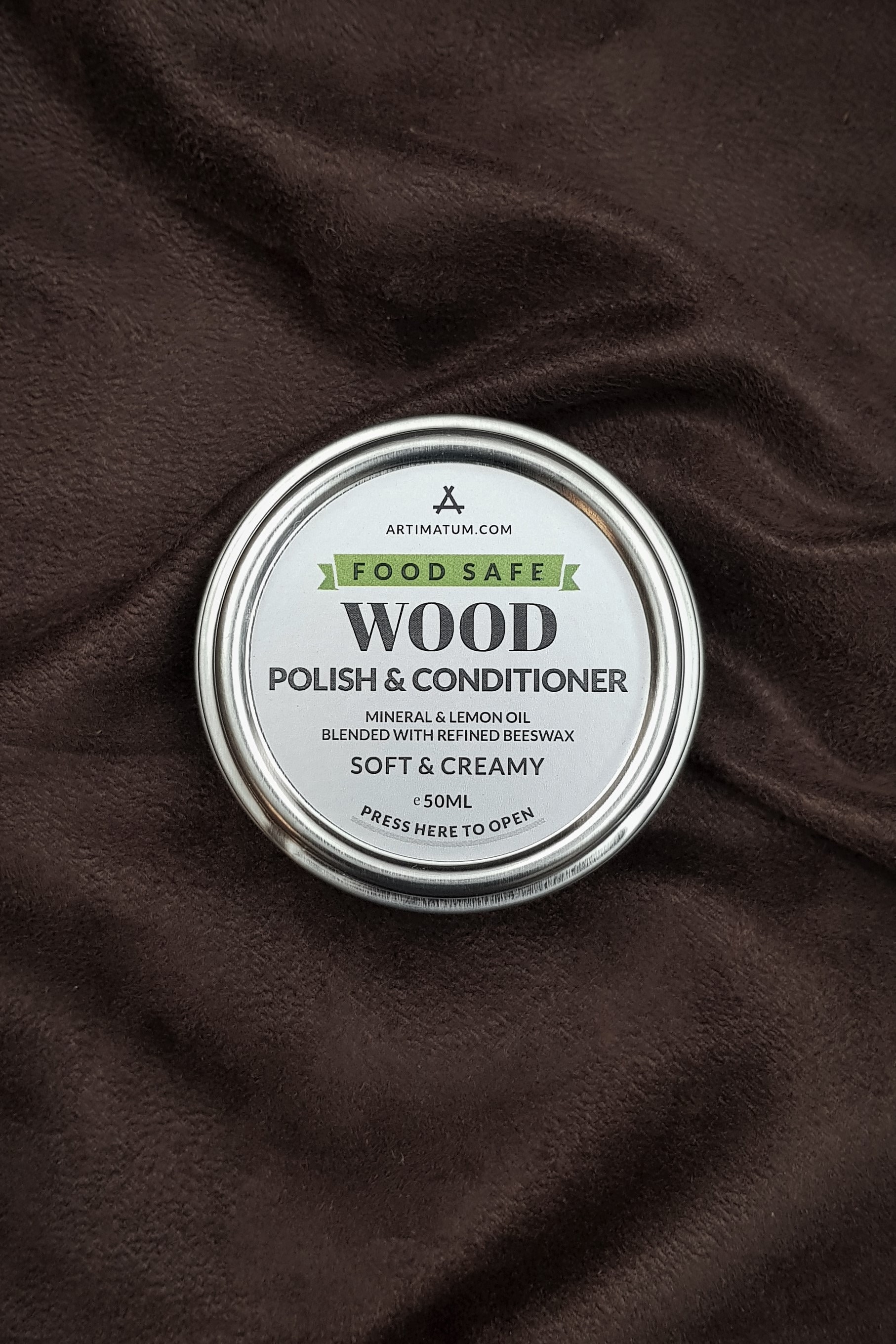 Food safe, beeswax wood polish and conditioner for kitchen utensils and