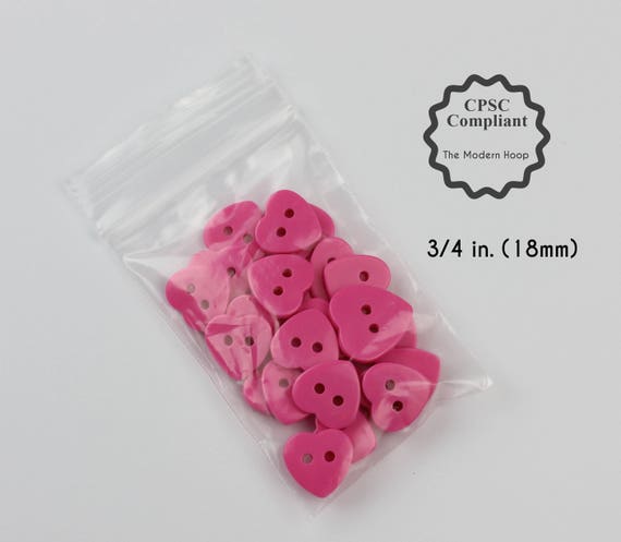 10mm Silver Glitter Heart Buttons in Assorted Pack Sizes 2 Hole Sew on Buttons