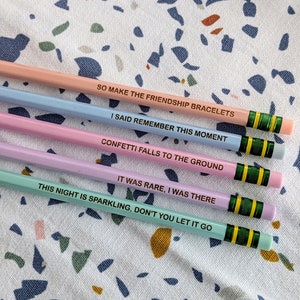 Eras Tour Taylor Lyric Pencil Set