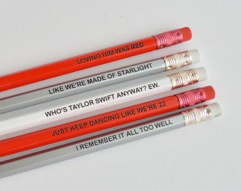 Red (Taylor's Version) Engraved Lyric Pencil Set