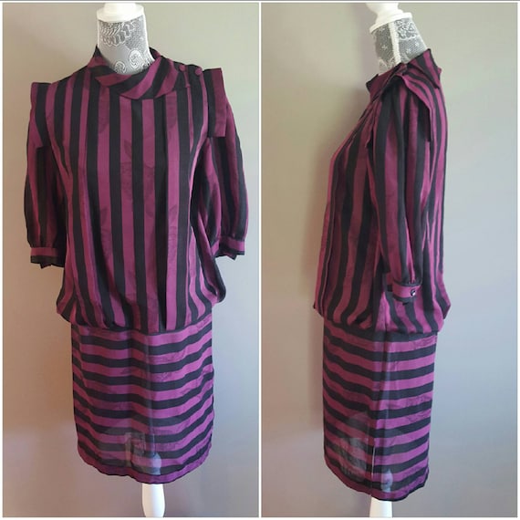 purple 80s dress