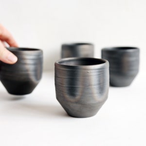 Lungo coffee cups - raku ceramics - ceramicnetwork - clay cups - rustic cups - scandinavian design - coffee lovers gift - nordic design