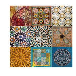 Tarjetas de felicitación en blanco para cualquier ocasión, arabescos, tradicionales, geométricos, moriscos, persas, marroquíes, mosaicos, universales.