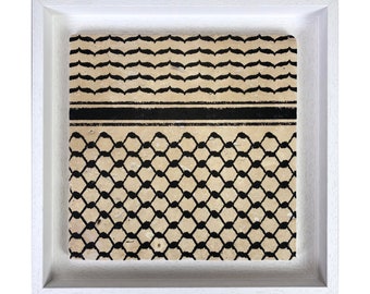 Palestinian Keffiyeh Design Stone Art