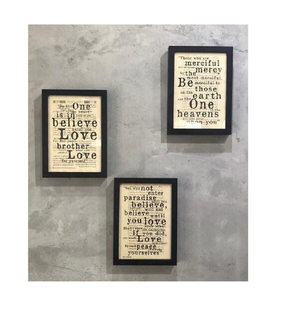 Regalo Islamico Enmarcado Pared Arte Amor Para Su Hermano Ser Etsy