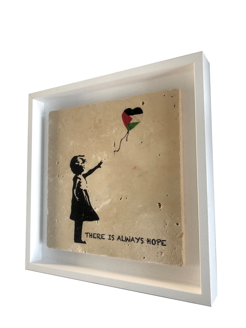 There Is Always Hope Banksy Design Palestine Stone Art SMALL image 6
