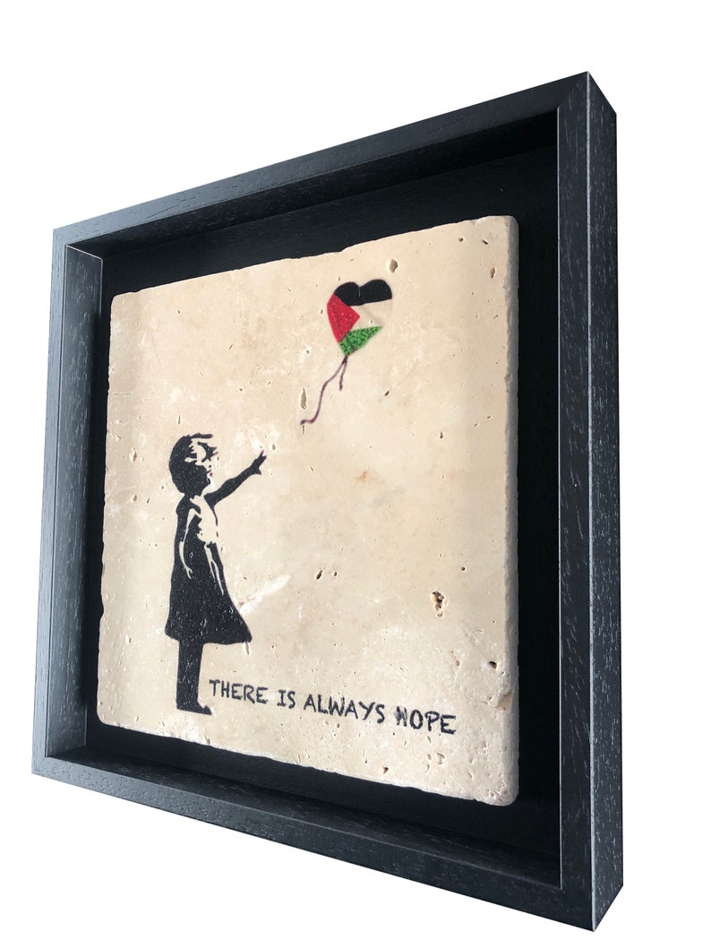 There Is Always Hope Banksy Design Palestine Stone Art SMALL image 8