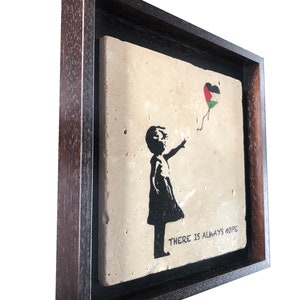 There Is Always Hope Banksy Design Palestine Stone Art SMALL image 9