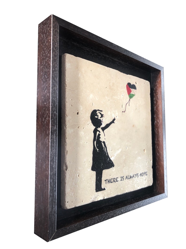 There Is Always Hope Banksy Design Palestine Stone Art SMALL image 9