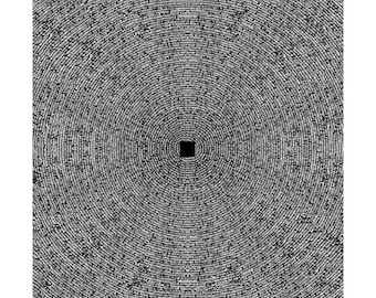 Kaaba - The Masses Abstract Giclée Premium Print Canvas 30 x 30inch