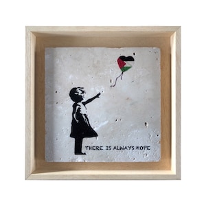 There Is Always Hope Banksy Design Palestine Stone Art SMALL image 3