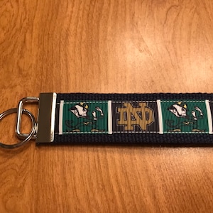 Fighting Irish Cotton Webbing Keychain/ Keyfob/Wristlet