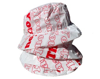 [BEENTRILL]★ONE POINT HASHTAG BUCKET HAT BEENTRILL Yellow Taping Hashtag Bucket Hat White – LAW DIVINE