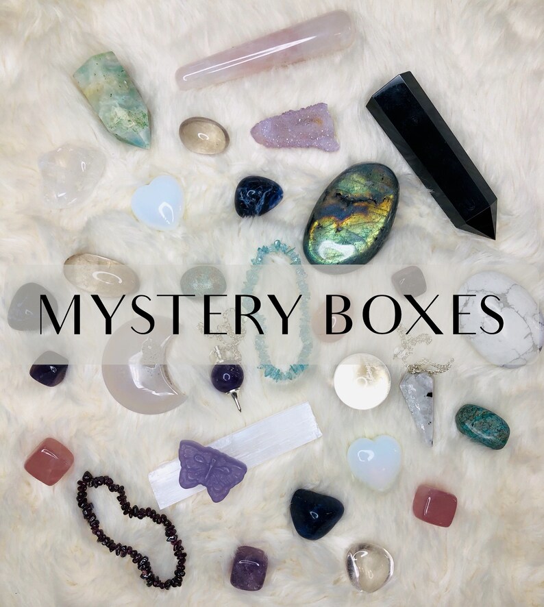 Crystal Mystery Boxes / Mystery Witch Kit / Witchy Mystery Box Etsy
