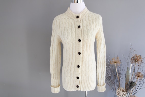 Cream 2025 cable cardigan