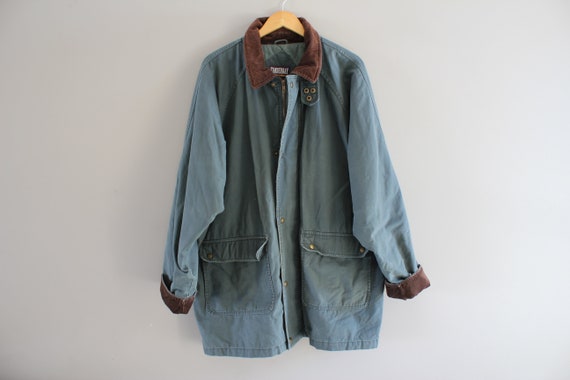 Size XL Made in Korea Canvas Utility Parka Green Q