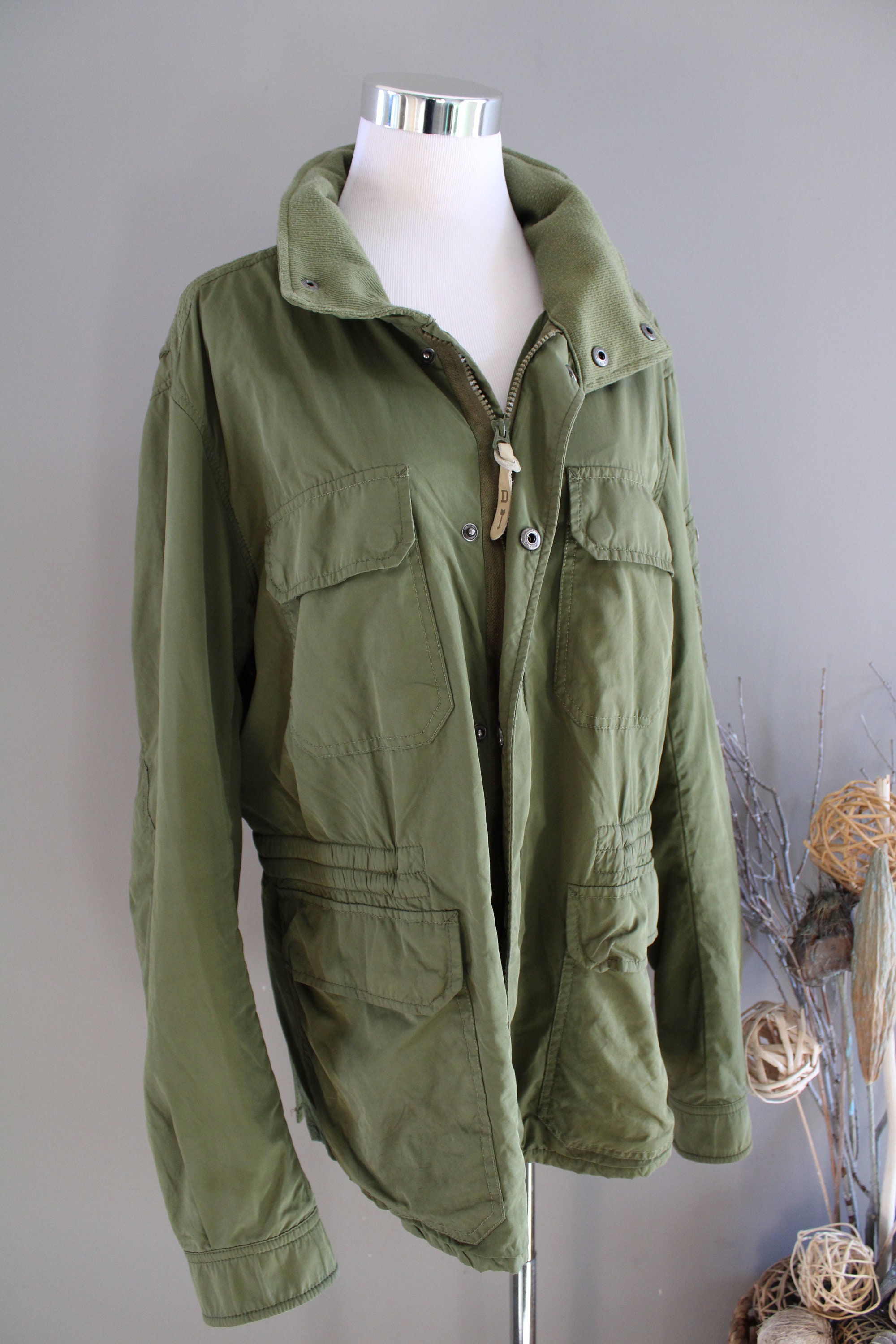 Vintage DIESEL Light Army Green Parka Military Jacket - Etsy Canada