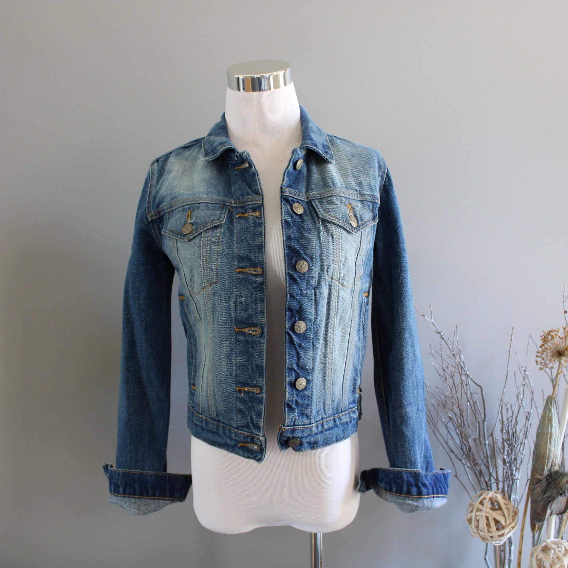 polo shirt with denim jacket