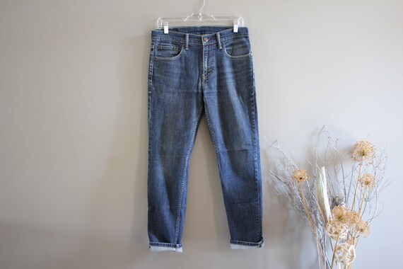 Amilialia Levis 511 Jeans Levis Levis Dark Blue Jeans Levis Straight Leg Jeans Levis Slim Fit Levis Washed Denim Jeans 32x30 Waist 32 P010A