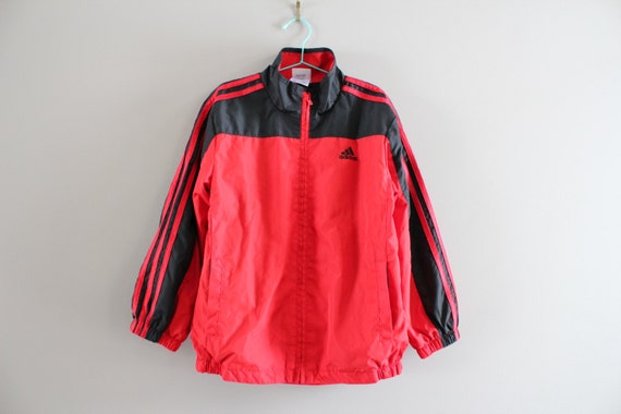 red adidas windbreaker