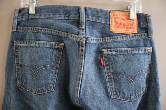 Levis 514 Jeans Stonewashed Medium Blue Zip Fly S… - image 6