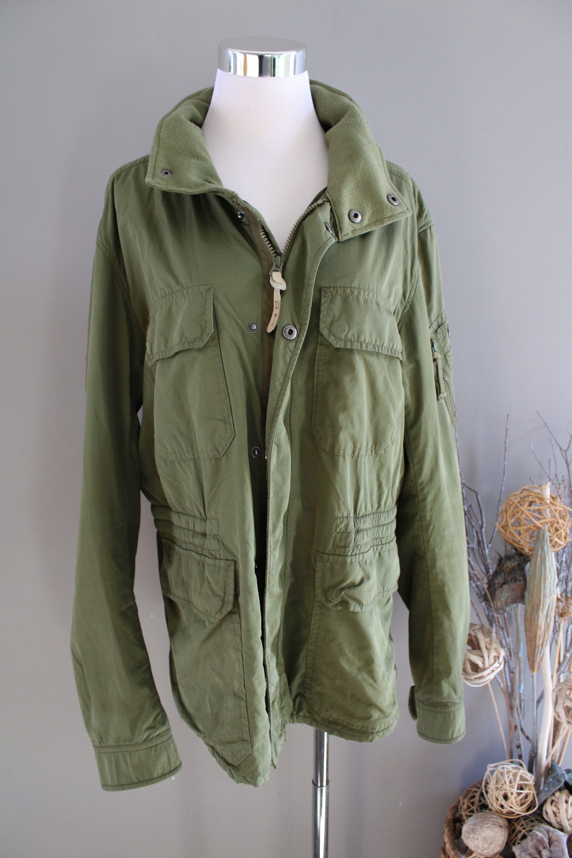Vintage DIESEL Light Army Green Parka Military Jacket - Etsy Canada