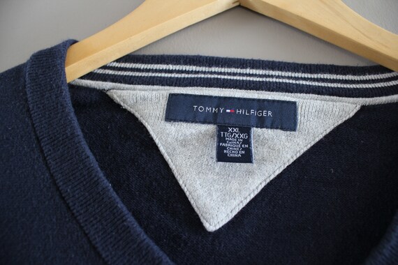 Vintage Tommy Hilfiger Trui Marineblauw Katoenen Trui Tommy | Etsy
