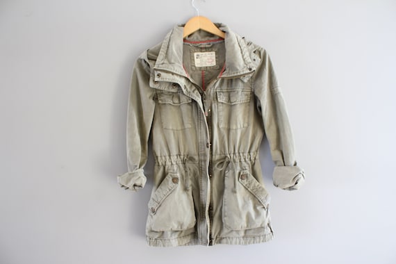 Size XS Utility Parka Light Army Green Parka Milit