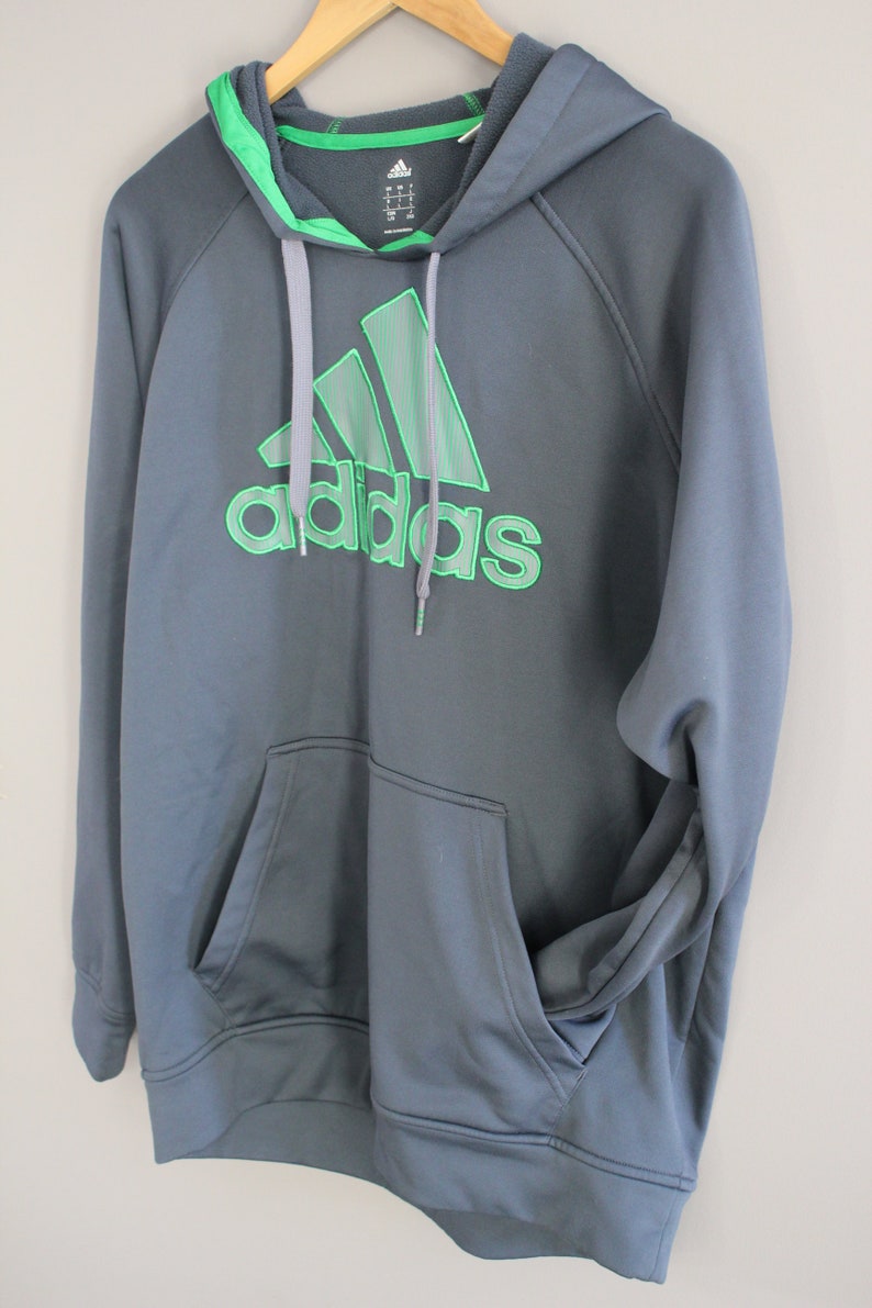 Adidas Grey Hoodies Sweatshirt Grunge hoodie Hipster | Etsy