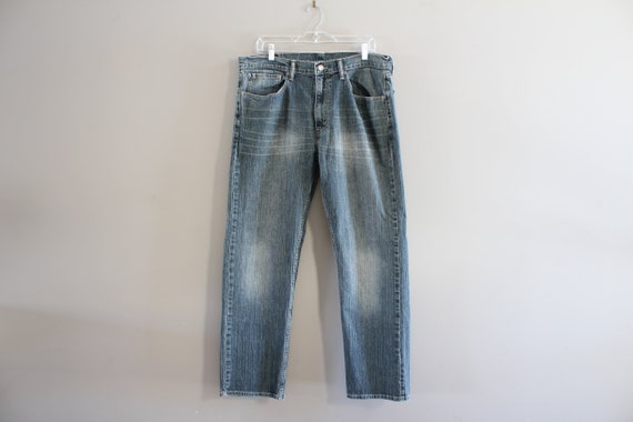Levis 505 Jeans stonewashed dark blue regular fit… - image 1