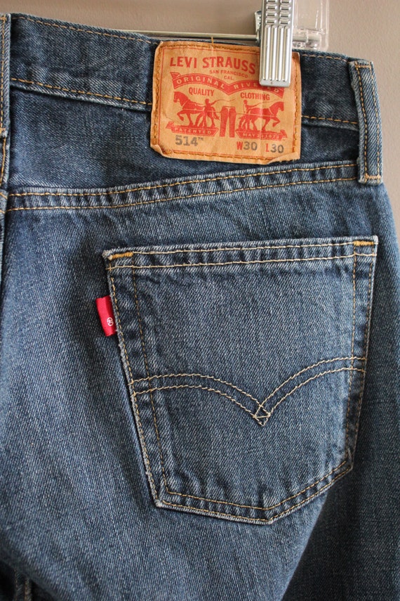 Levis 514 Jeans Stonewashed Medium Blue Zip Fly S… - image 8