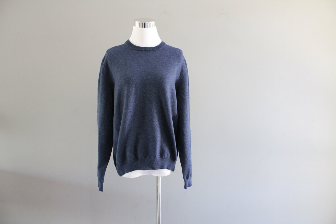 トップス 90s- brooks brothers wool sweater Vintage Brooks Brothers Sweater Size Large Black Grey Merino Wool