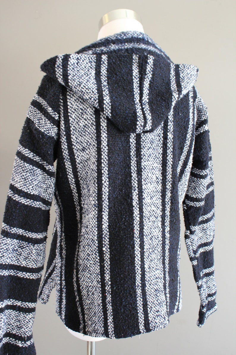 GRUNGE Baja Pullover Dark Blue DRUG RUG Hippie Pixie Hooded Etsy Canada