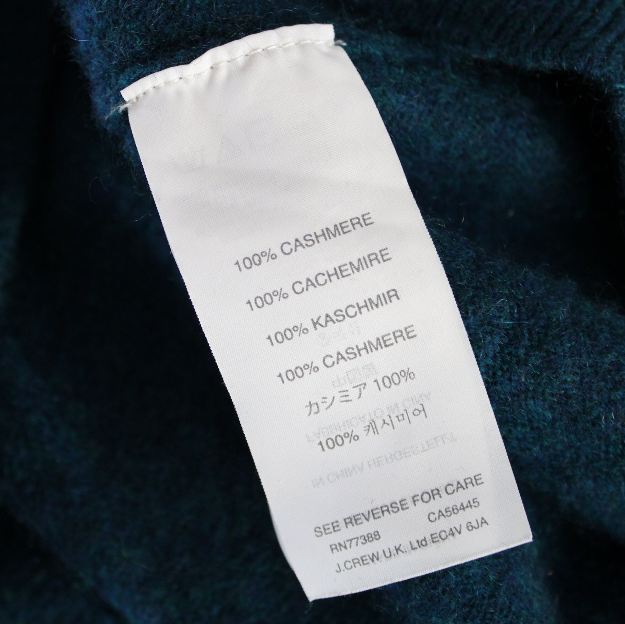 Vintage 100% Cashmere Sweater J. Crew Peacock Blue Ultra Soft - Etsy Polska
