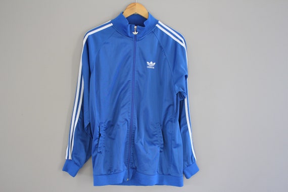 adidas blue trefoil jacket