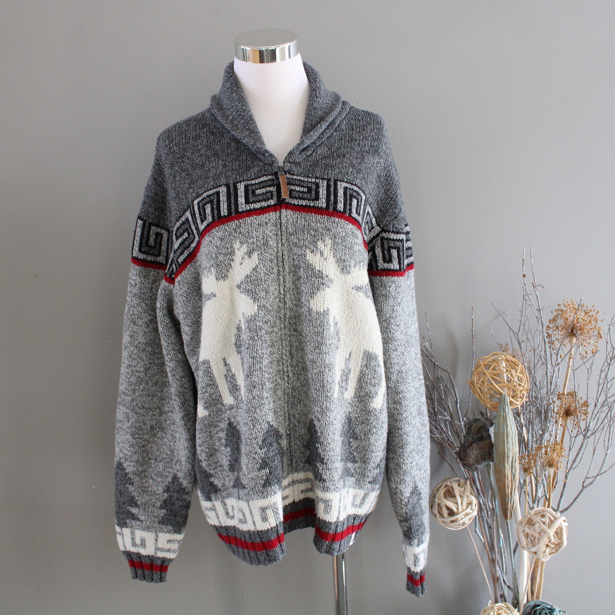 Moose Cardigan - Etsy