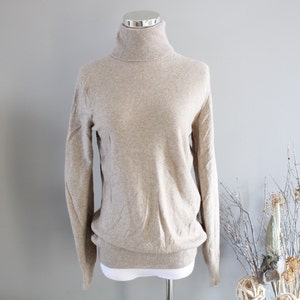 Vintage Cashmere Wool Blend Turtleneck Sweater - Made in Italy - Size S