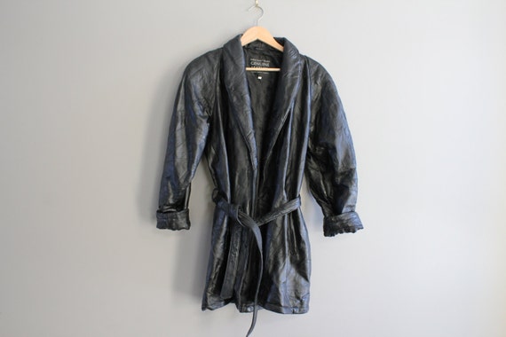 Size M-L Italian Genuine Leather Black Jacket Genu