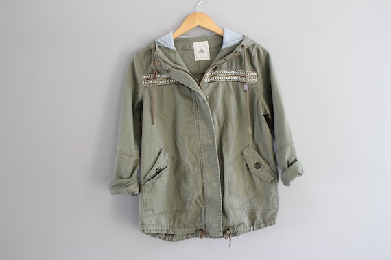 Size S Utility Parka Light Army Green Parka Milita