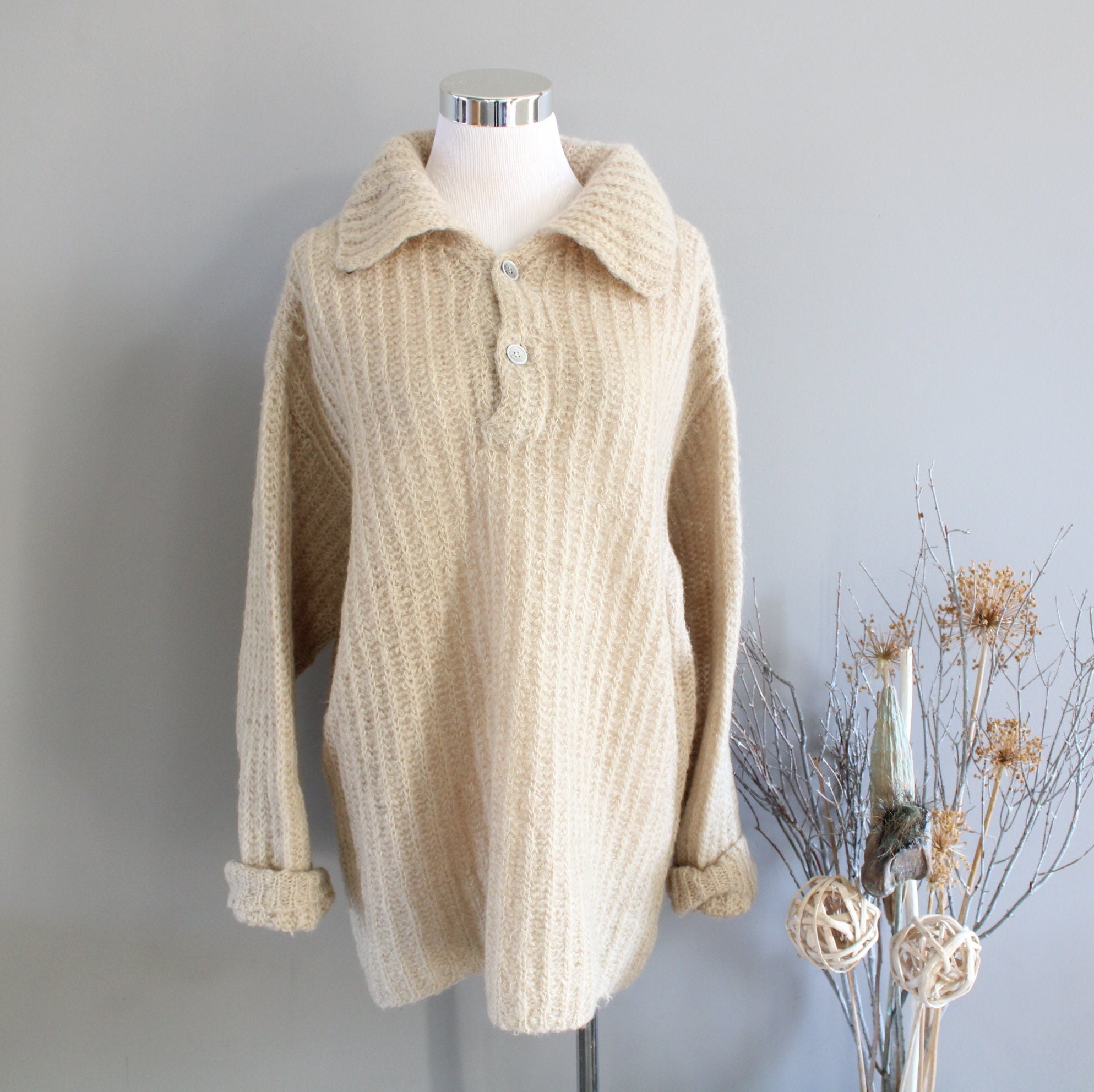70s Mohair Cardigan - Etsy