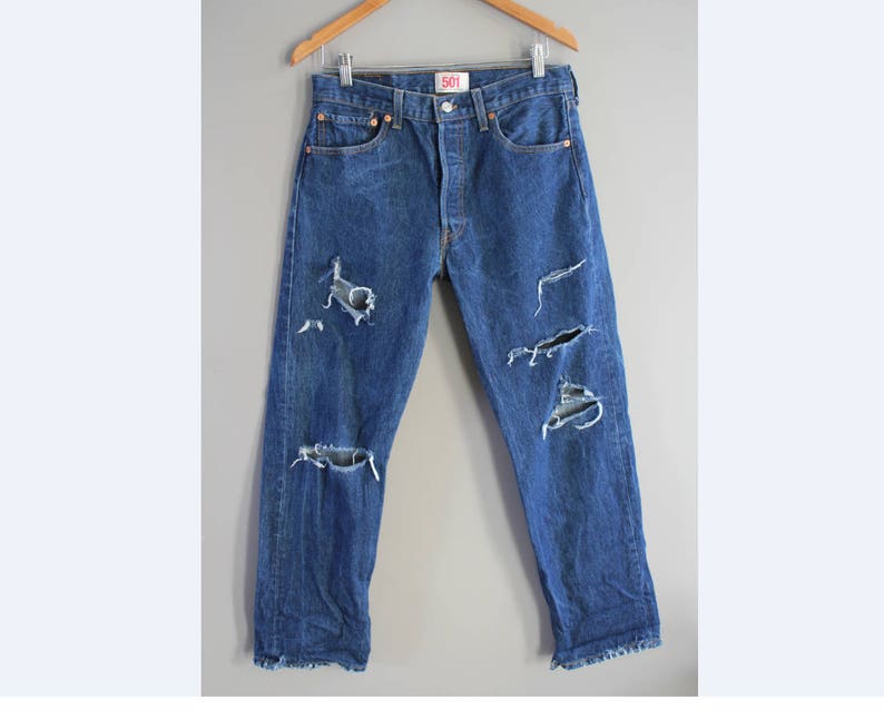 levi 501 dark blue jeans