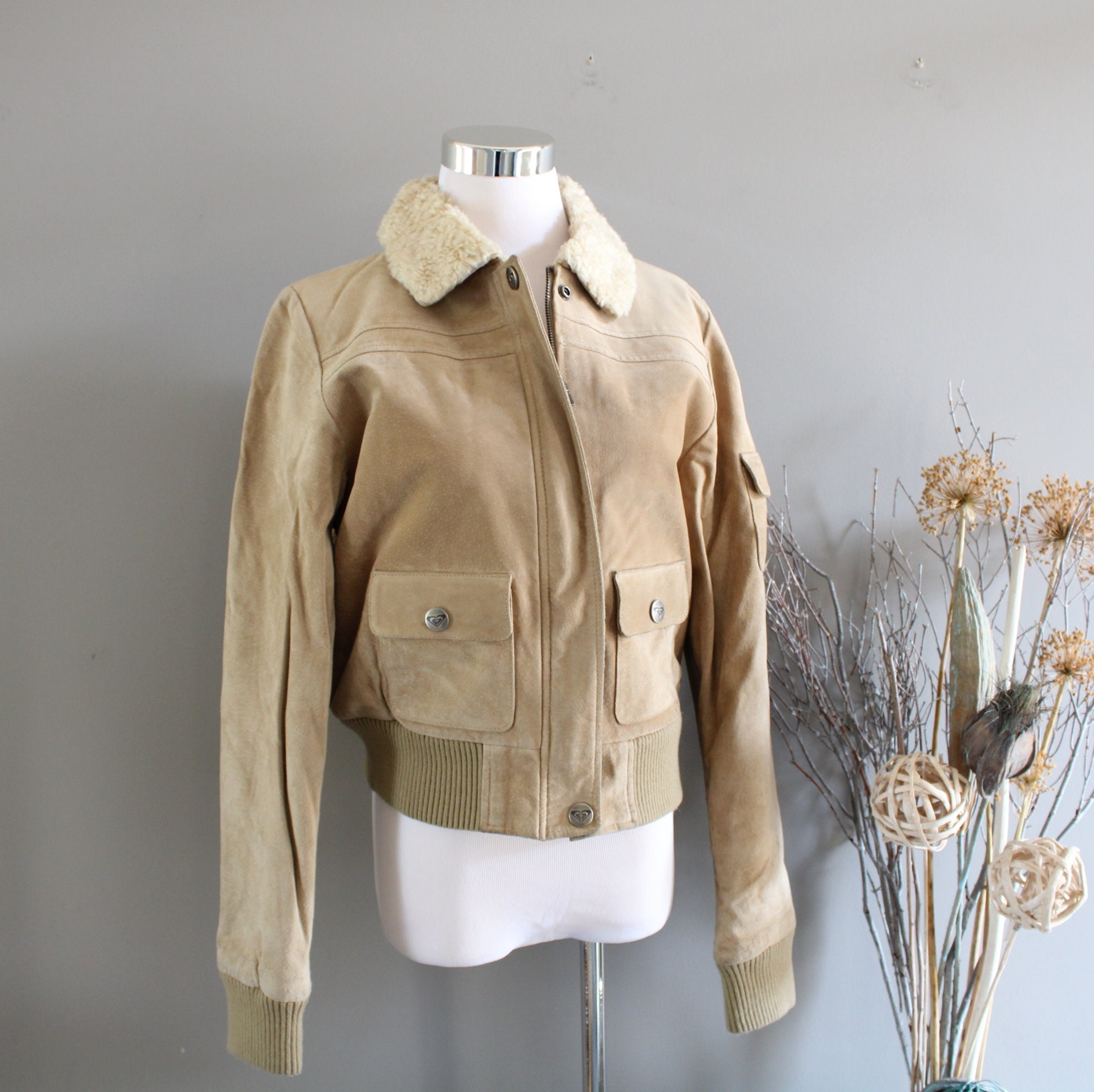 Vintage 90s suède bomber jacket 牛革 短丈 Vintage 90s suède bomber jacket 牛革 短丈