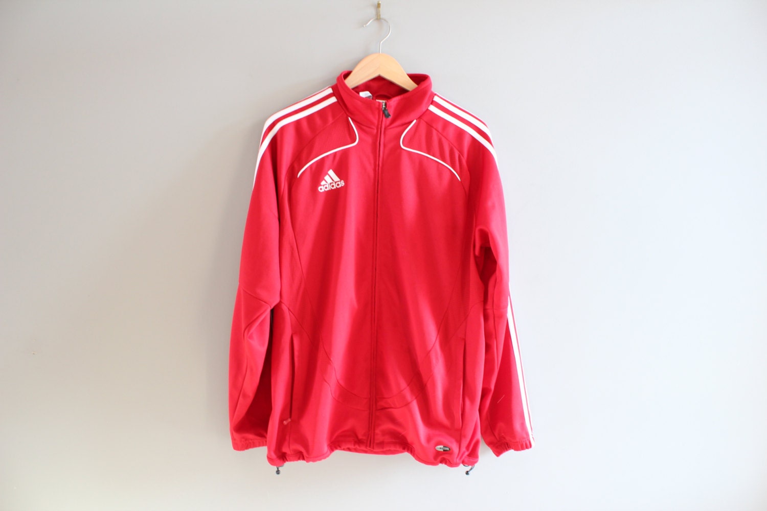 red adidas warm up suit