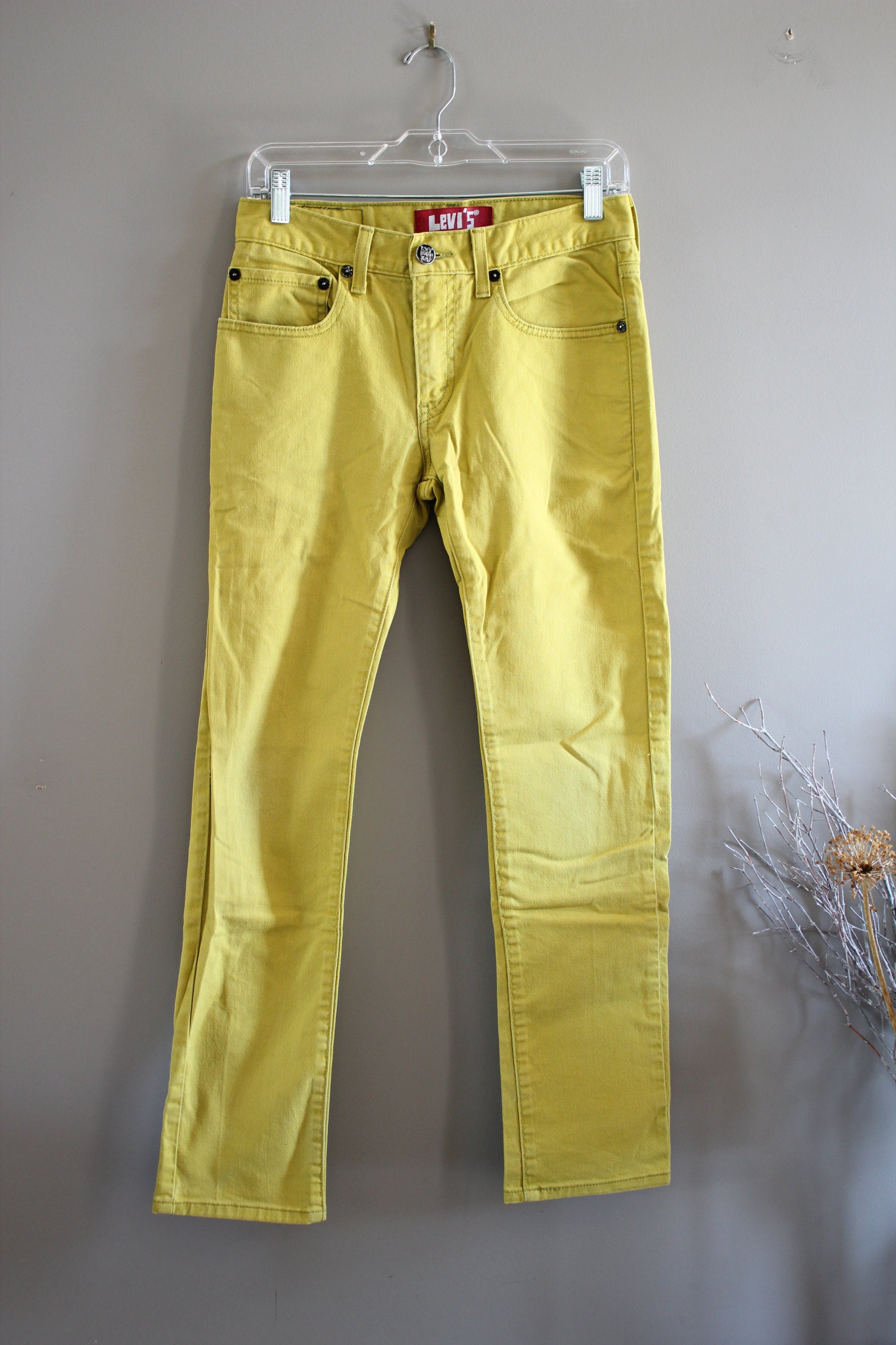 Levis 510 Mustard Yellow Skinny Fit Low 