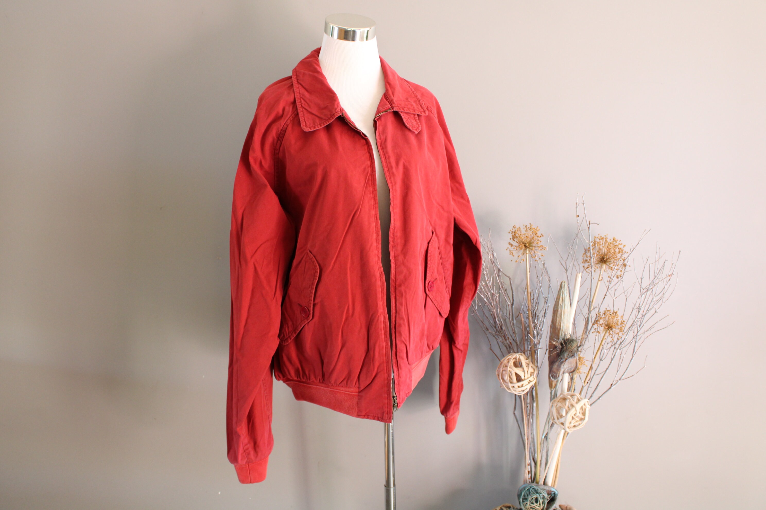 Vintage VALENTINO Red Bomber Canvas Red - Etsy Hong Kong