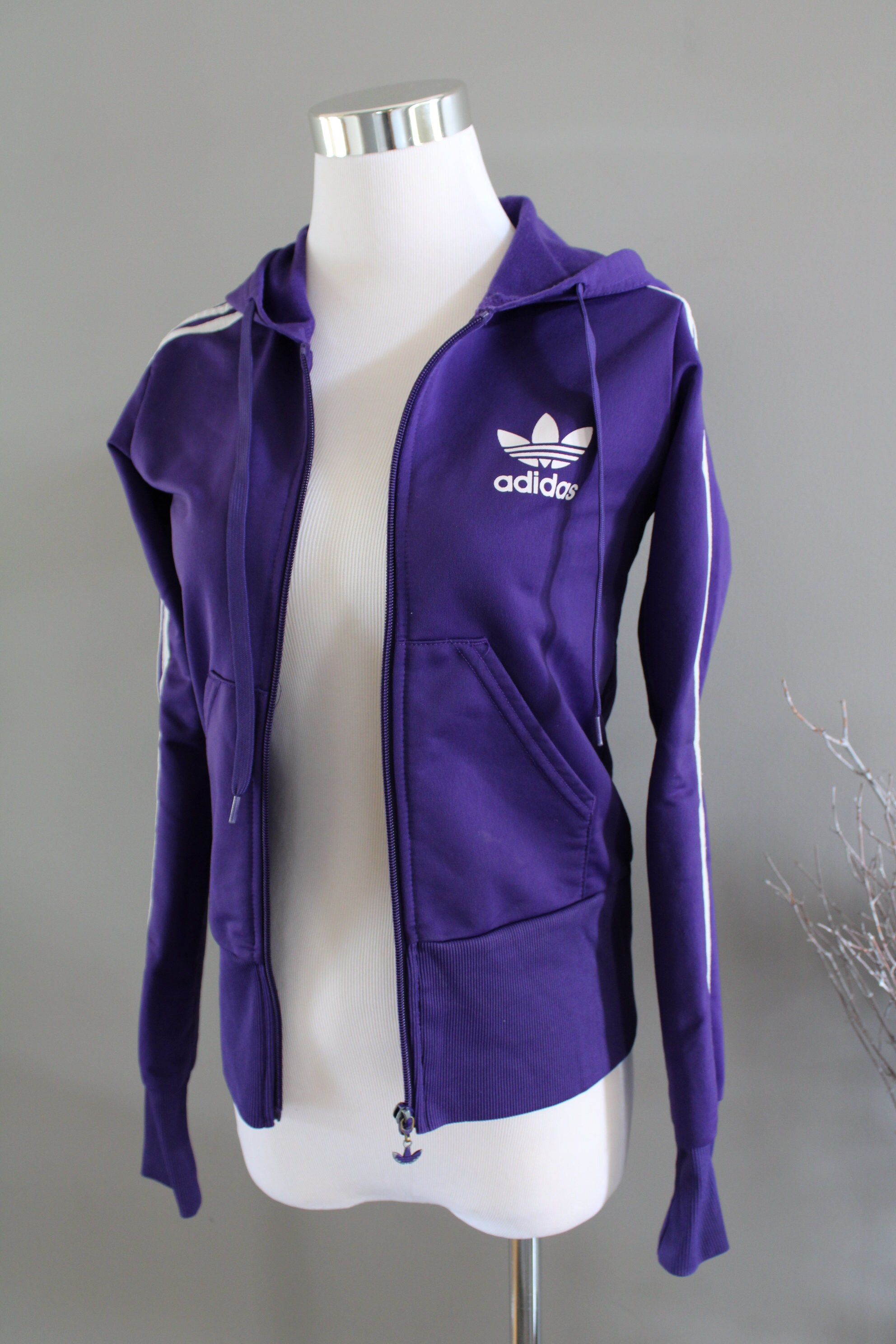 Adidas Hoodie Jacket Adidas Purple Hoodie Vintage Adidas | Etsy