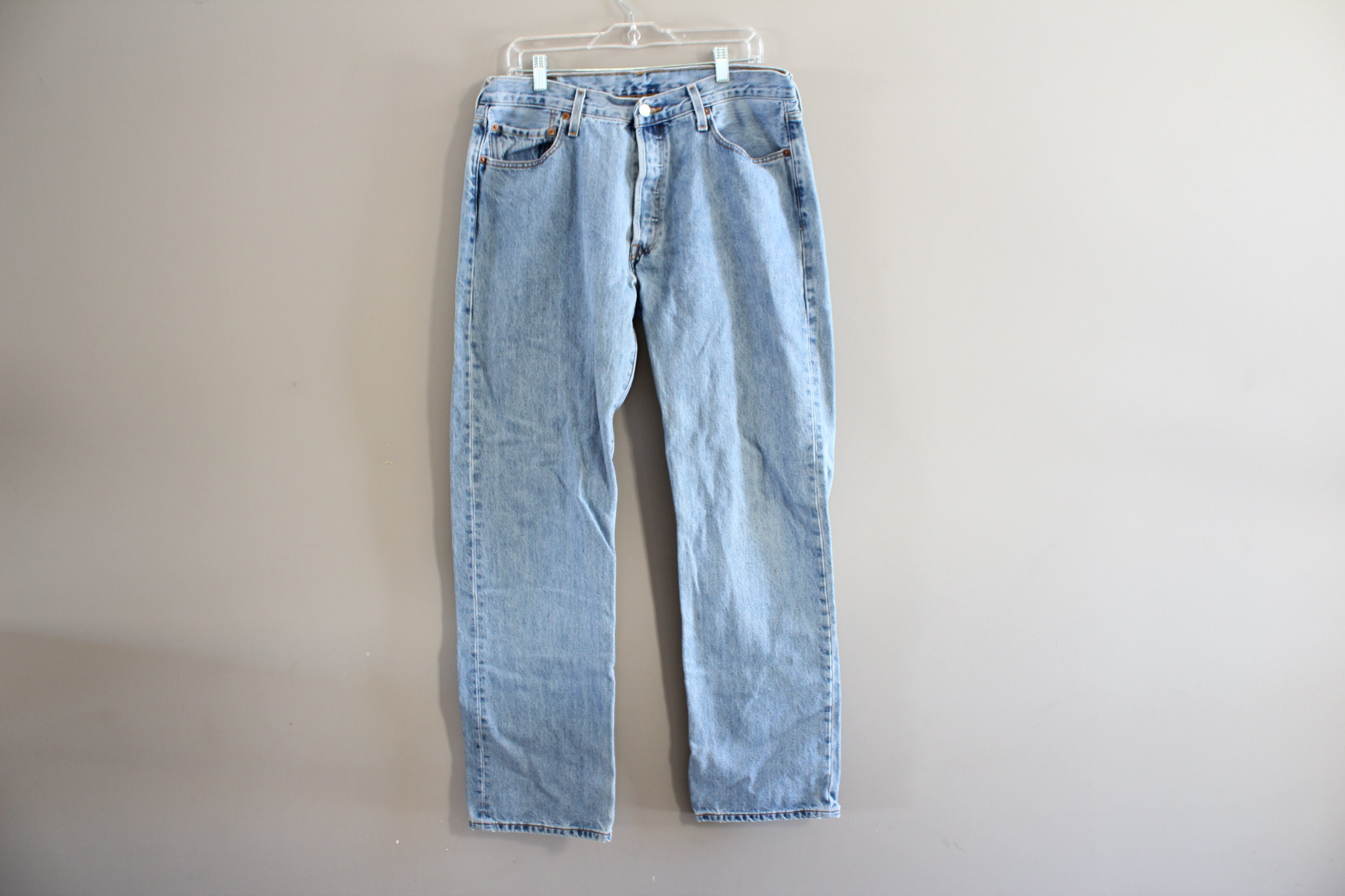 Levis 501 Washed Blue Straight Leg 