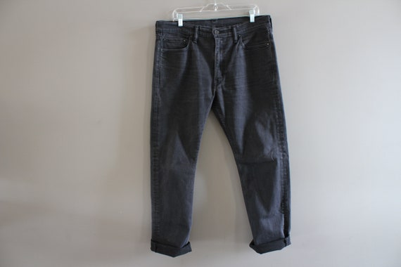 Levis 513 Jeans Slim-straight Cut Stonewashed Black Zip Fly - Etsy