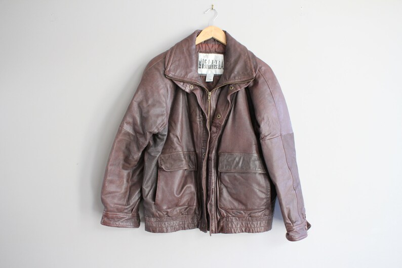insulated leather bomber jacket
